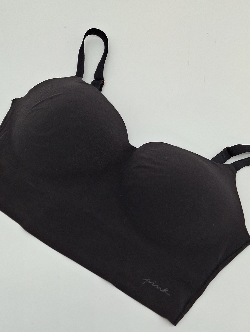PINK Victoria's Secret Wireless Lightly Lined Lounge Bra Black L
